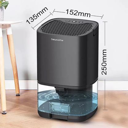 EcoDry™ Portable Quiet Home Bedroom LED Dehumidifier